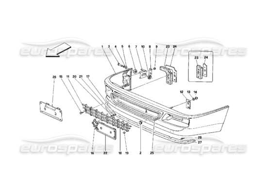 a part diagram from the Ferrari 348 parts catalogue