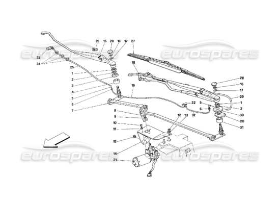 a part diagram from the Ferrari 348 (2.7 Motronic) parts catalogue