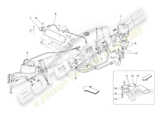 a part diagram from the Maserati GranTurismo parts catalogue