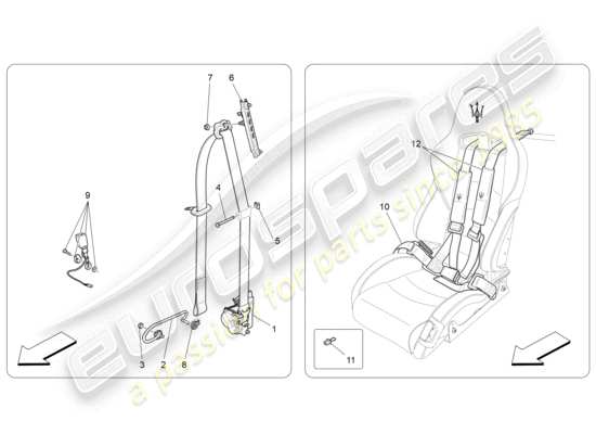 a part diagram from the Maserati Granturismo MC Stradale (2013) parts catalogue