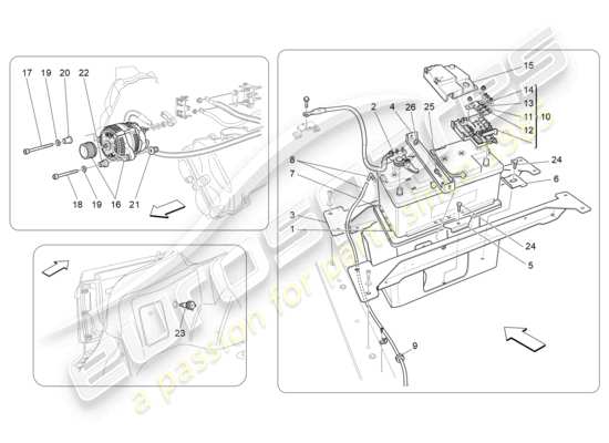 a part diagram from the Maserati Granturismo MC Stradale (2013) parts catalogue