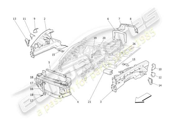 a part diagram from the Maserati GranTurismo parts catalogue