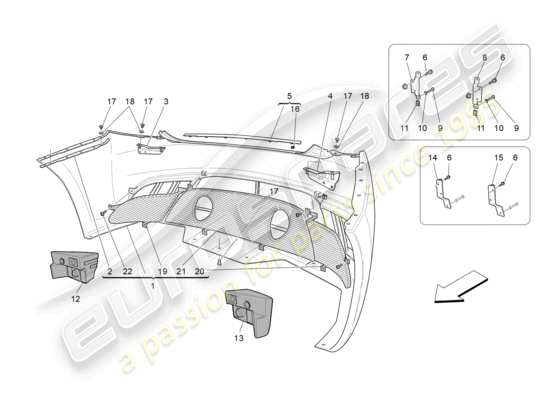 a part diagram from the Maserati Granturismo MC Stradale (2013) parts catalogue