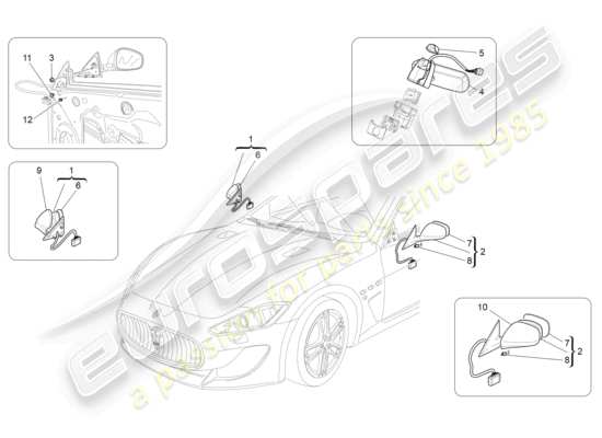 a part diagram from the Maserati Granturismo MC Stradale (2013) parts catalogue