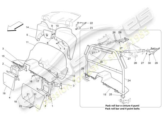 a part diagram from the Maserati GranTurismo parts catalogue