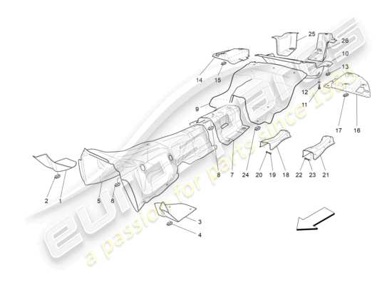 a part diagram from the Maserati GranTurismo parts catalogue