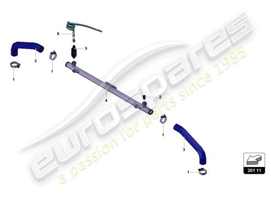 a part diagram from the Lamborghini Huracan Squadra Corse parts catalogue