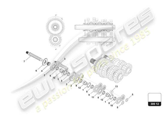 a part diagram from the Lamborghini Huracan Squadra Corse parts catalogue