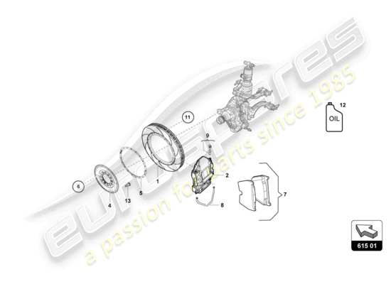 a part diagram from the Lamborghini Huracan Squadra Corse parts catalogue