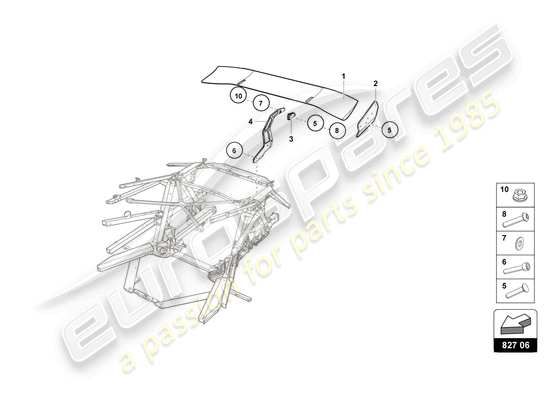 a part diagram from the Lamborghini Huracan Squadra Corse parts catalogue