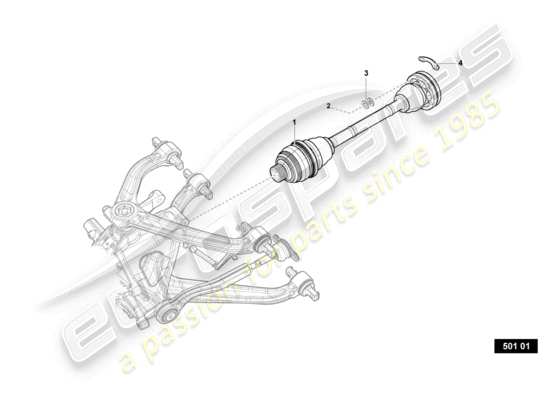 a part diagram from the Lamborghini Huracan Squadra Corse parts catalogue