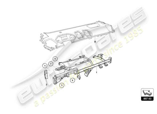 a part diagram from the Lamborghini Huracan Squadra Corse parts catalogue