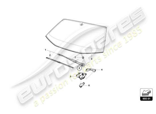 a part diagram from the Lamborghini Huracan Squadra Corse parts catalogue