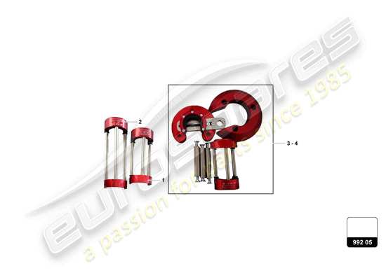 a part diagram from the Lamborghini Huracan Squadra Corse parts catalogue