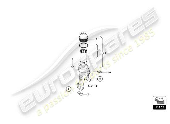 a part diagram from the Lamborghini Huracan Squadra Corse parts catalogue