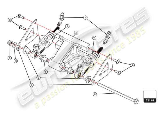 a part diagram from the Lamborghini Huracan Squadra Corse parts catalogue