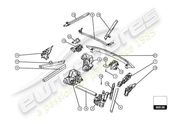 a part diagram from the Lamborghini Huracan Squadra Corse parts catalogue