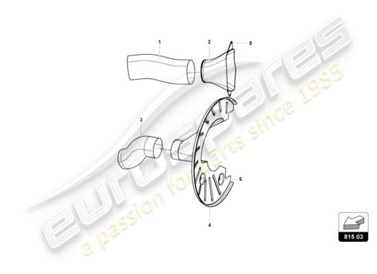 a part diagram from the Lamborghini Huracan Squadra Corse parts catalogue