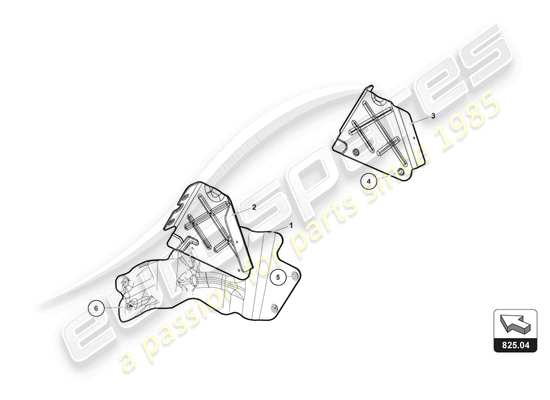 a part diagram from the Lamborghini Huracan Squadra Corse parts catalogue