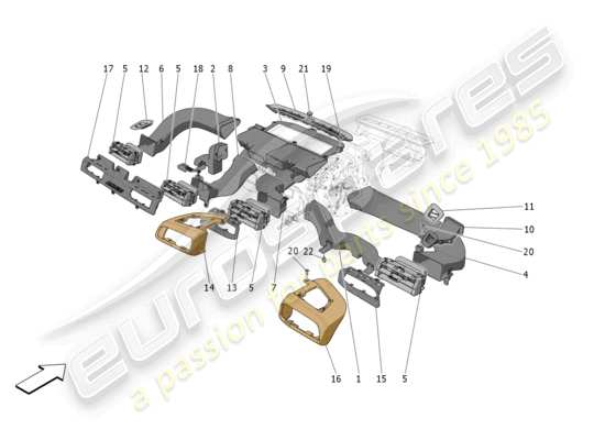 a part diagram from the Maserati MC20 parts catalogue