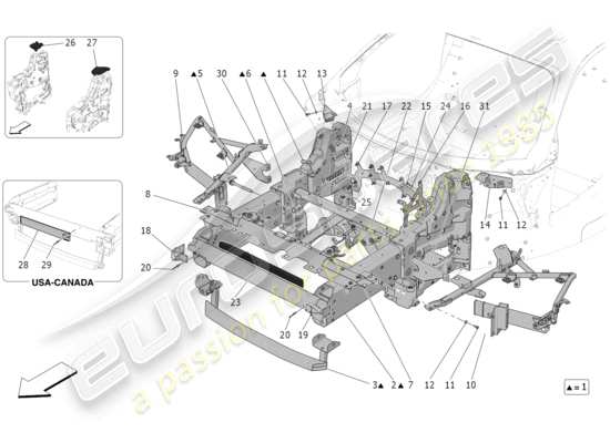 a part diagram from the Maserati MC20 parts catalogue