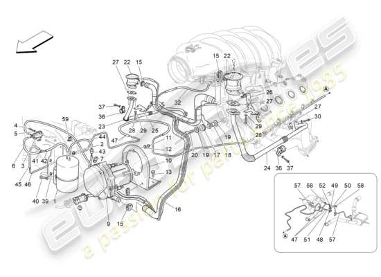 a part diagram from the Maserati GranCabrio parts catalogue