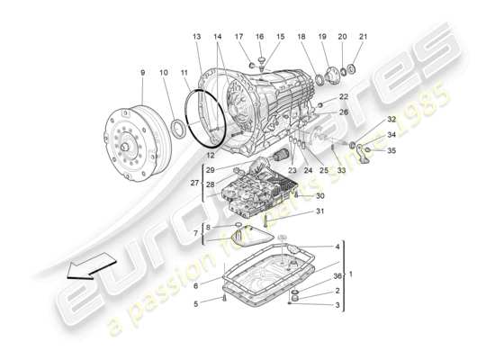 a part diagram from the Maserati GranCabrio parts catalogue