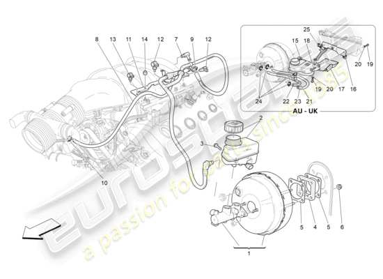 a part diagram from the Maserati GranCabrio parts catalogue