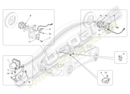 a part diagram from the Maserati GranCabrio parts catalogue