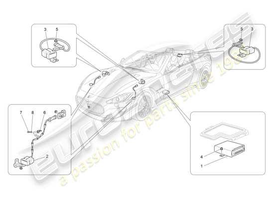 a part diagram from the Maserati GranCabrio parts catalogue