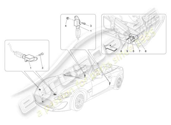 a part diagram from the Maserati GranCabrio parts catalogue