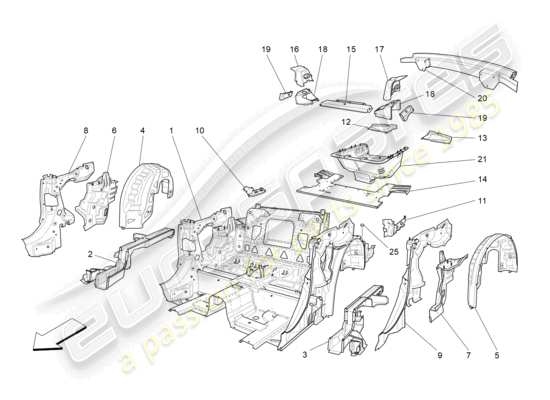 a part diagram from the Maserati GranCabrio parts catalogue