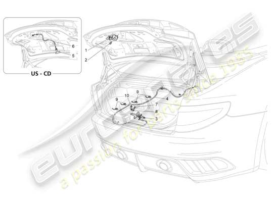 a part diagram from the Maserati GranCabrio parts catalogue