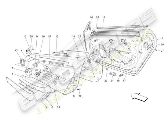 a part diagram from the Maserati GranCabrio parts catalogue