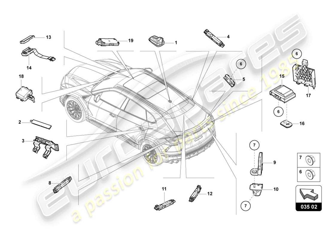 Part diagram containing part number 4M8035225