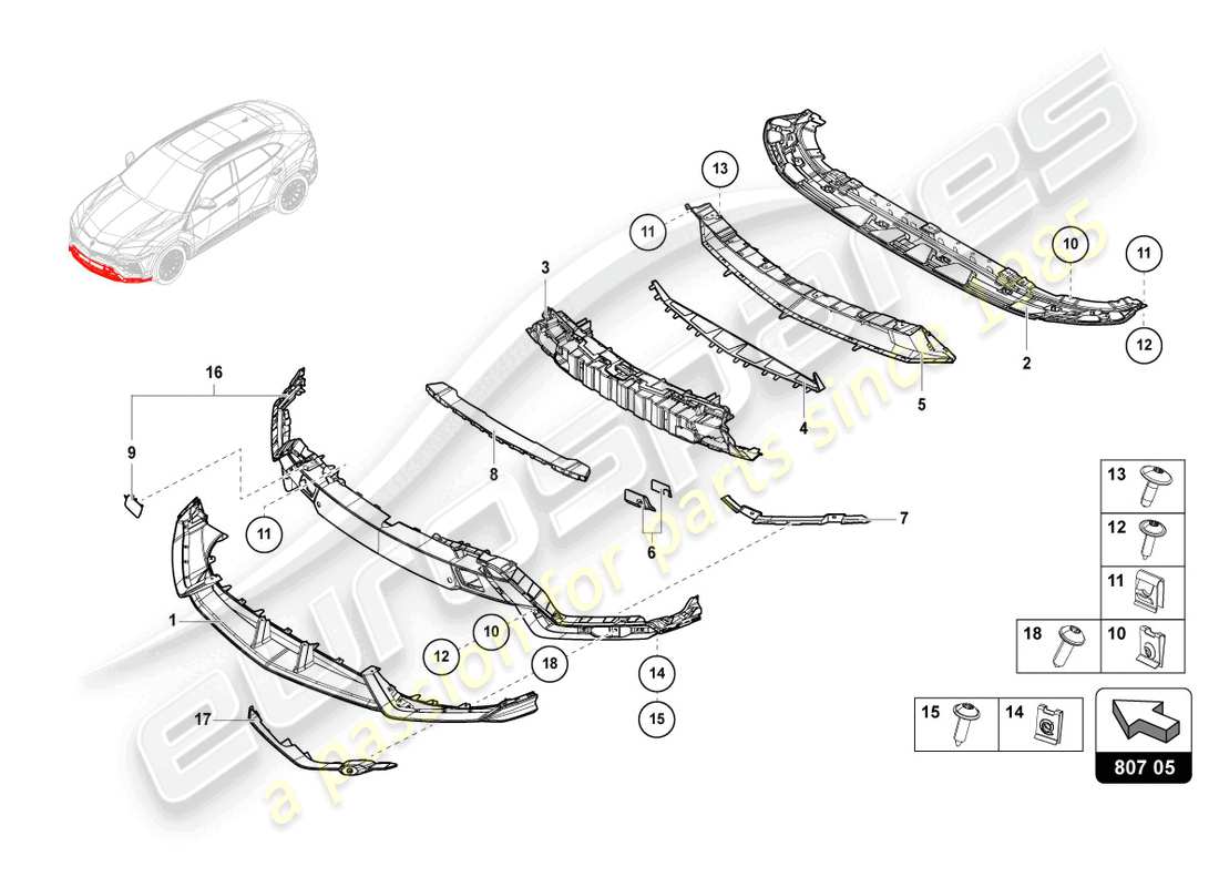 Part diagram containing part number 4ML807543