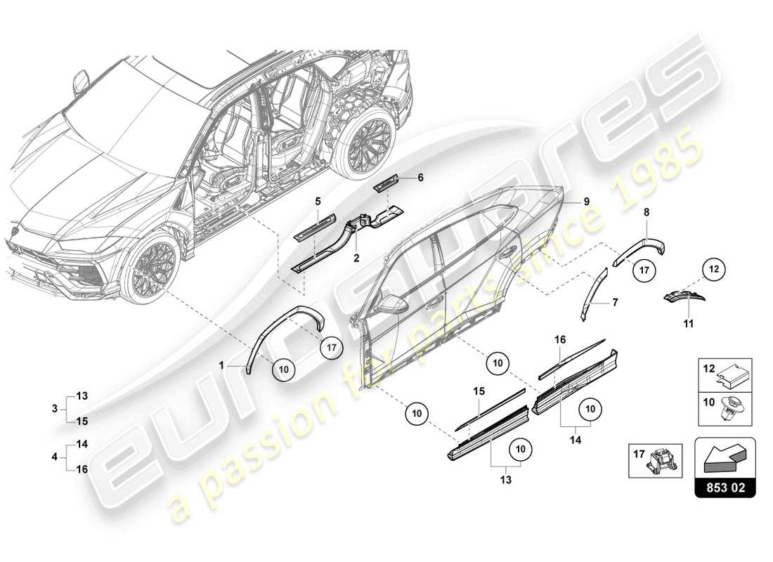 Part diagram containing part number 4ML853959BY9B