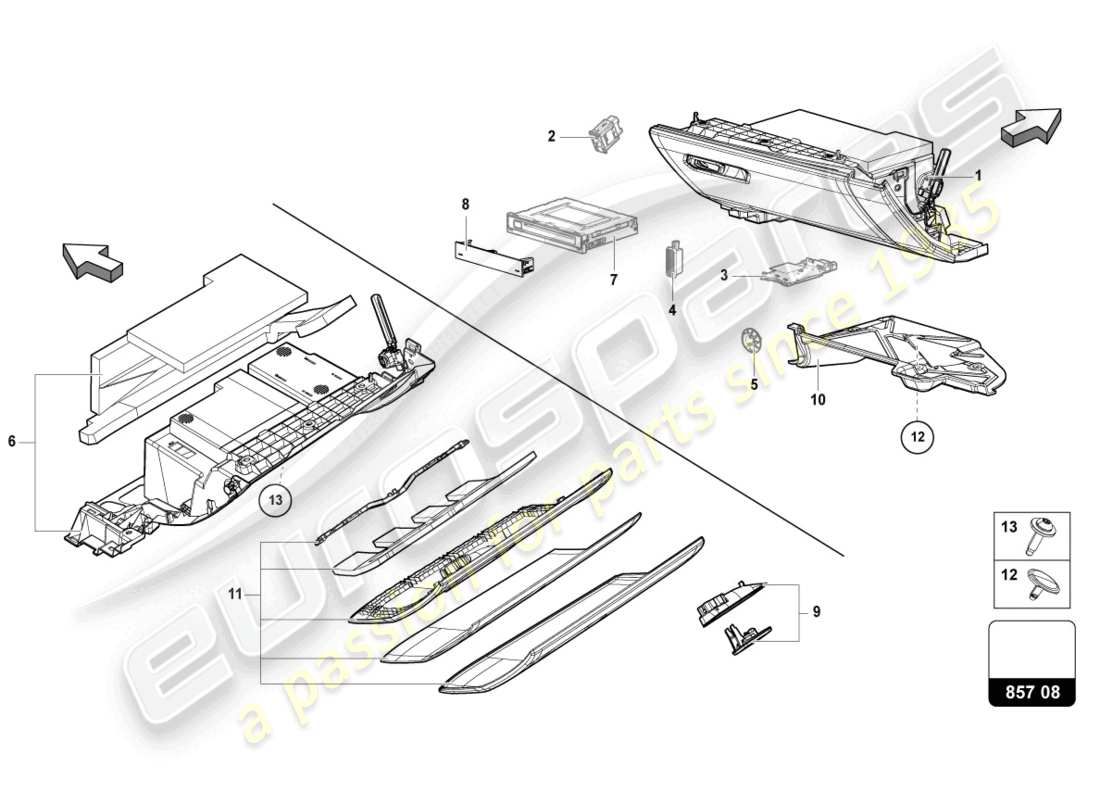 Part diagram containing part number 4ML857121