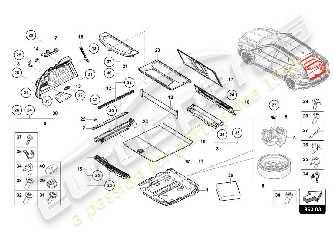 Part diagram containing part number 4M88635554PK