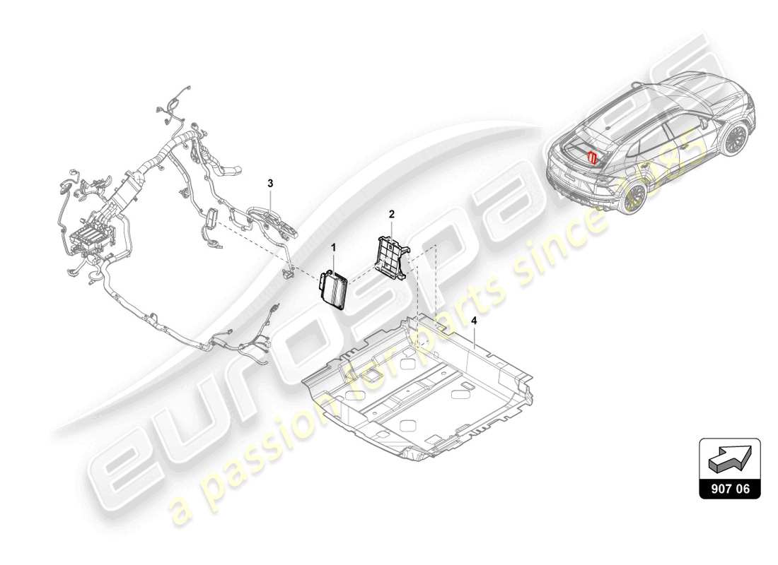 Part diagram containing part number 4M8907713