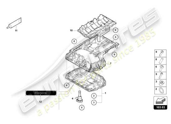 a part diagram from the Lamborghini Urus parts catalogue