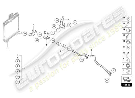 a part diagram from the Lamborghini Urus parts catalogue