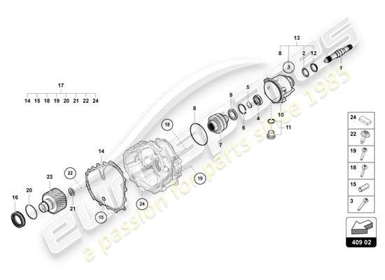 a part diagram from the Lamborghini Urus S (2023) parts catalogue