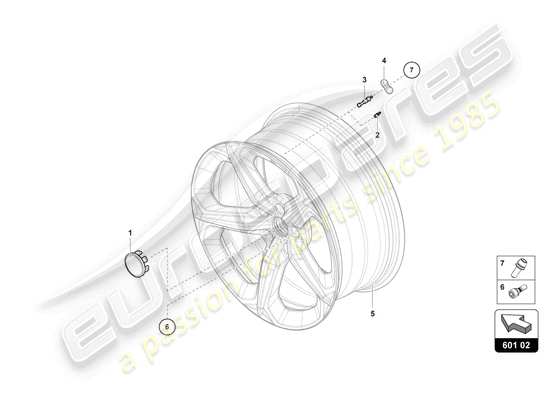 a part diagram from the Lamborghini Urus parts catalogue