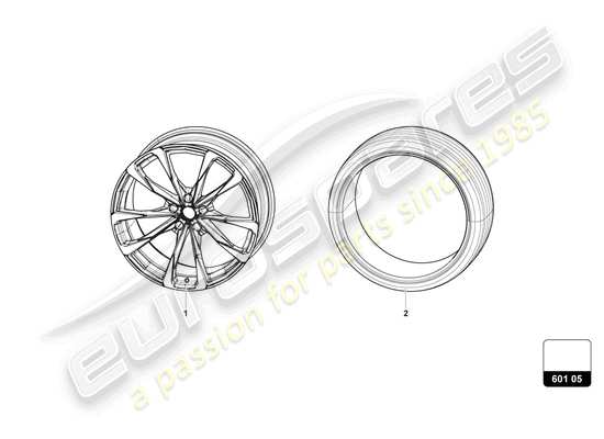 a part diagram from the Lamborghini Urus parts catalogue