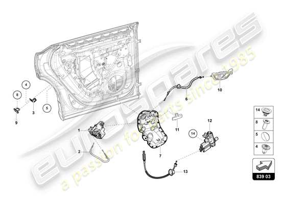 a part diagram from the Lamborghini Urus parts catalogue