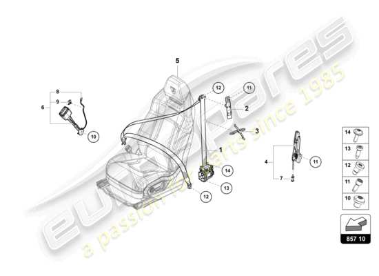 a part diagram from the Lamborghini Urus parts catalogue