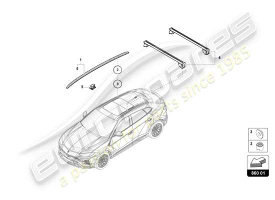 a part diagram from the Lamborghini Urus parts catalogue