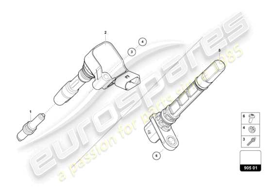 a part diagram from the Lamborghini Urus parts catalogue