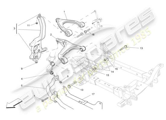 a part diagram from the Maserati Levante GTS (2020) parts catalogue